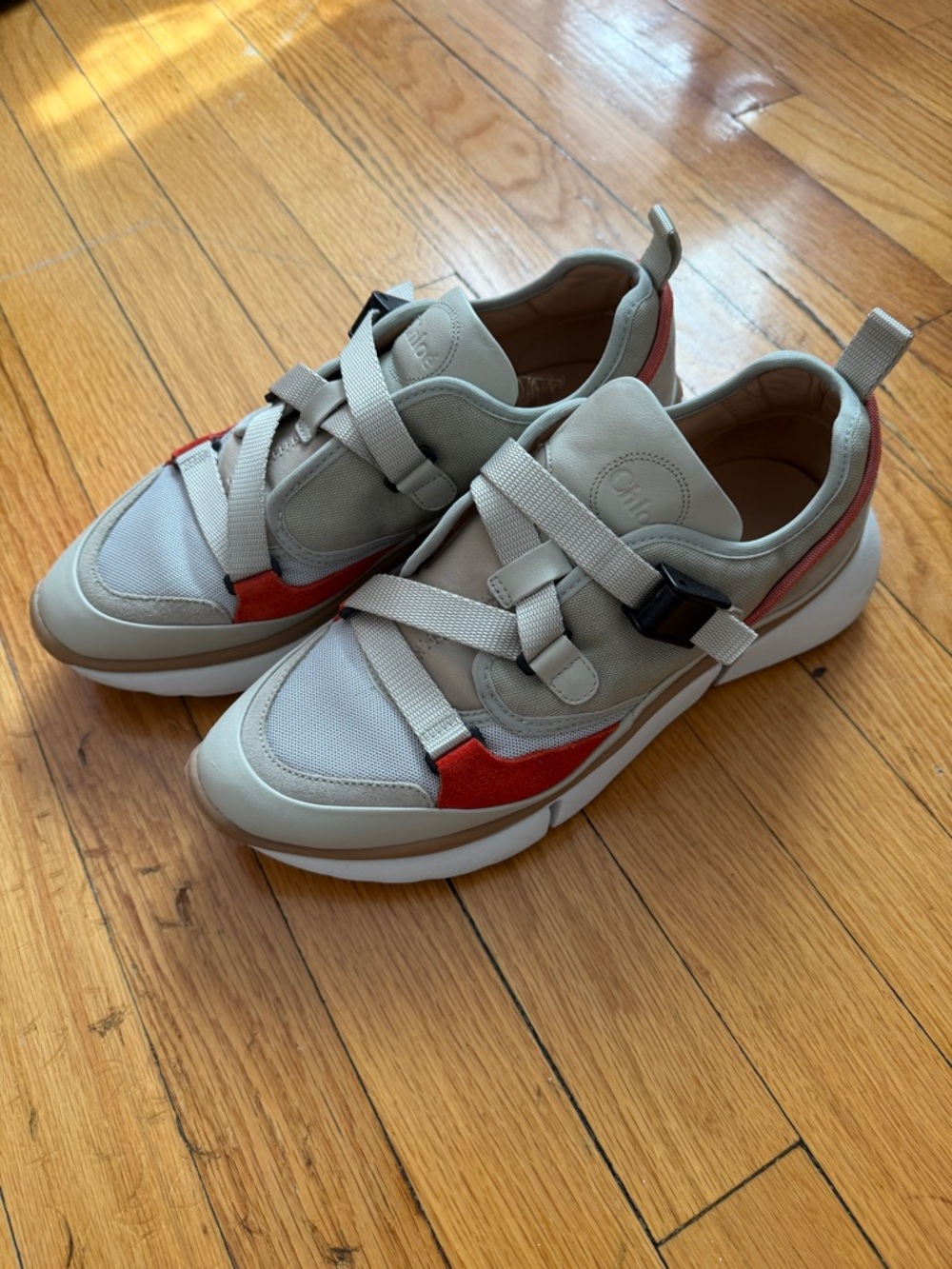 Chloé Sonnie Low-top Sneakers Featuring A Tricolor Size 40 US Size 9 Women's